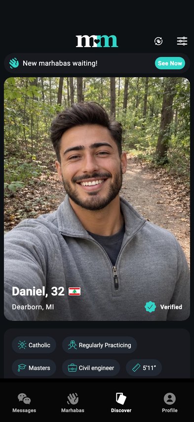 Discover in masihimatch: Daniel, 32, Dearborn, Lebanon, Verified; Catholic, regularly practicing, Masters, civil engineer